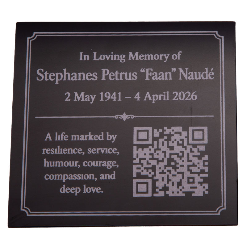 150 × 75 mm garden memorial plaque
