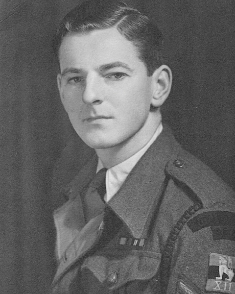 Young Des in uniform